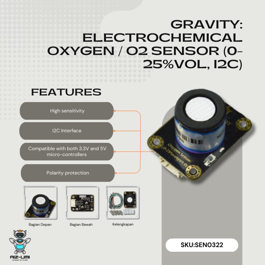 Jual DFRobot Gravity : I2C Oxygen Sensor | Shopee Indonesia