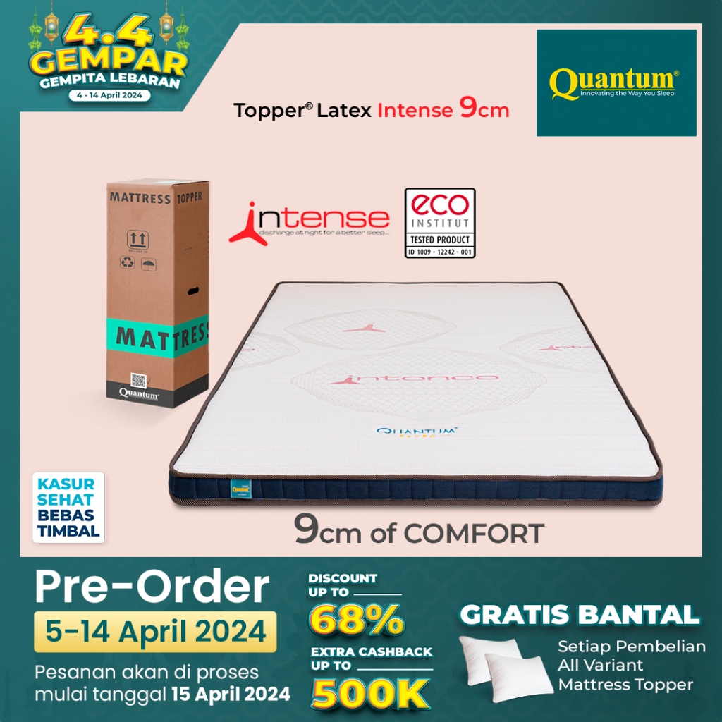 Jual Quantum Latex Topper 9cm Intense Mattress Kasur Busa Springbed