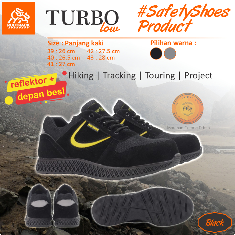 Jual RUBTRACK TURBO Low Man Series Sepatu Safety Shoes Ujung Besi Pria ...