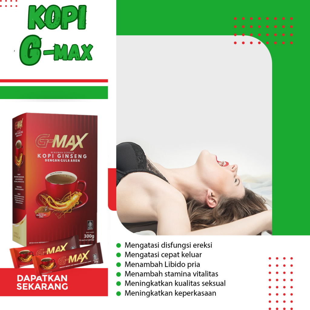 Jual Kopi Gmax Original Kopi Stamina Obat Kuat Herbal Stamina Pria Terbaik Tahan Lama Shopee