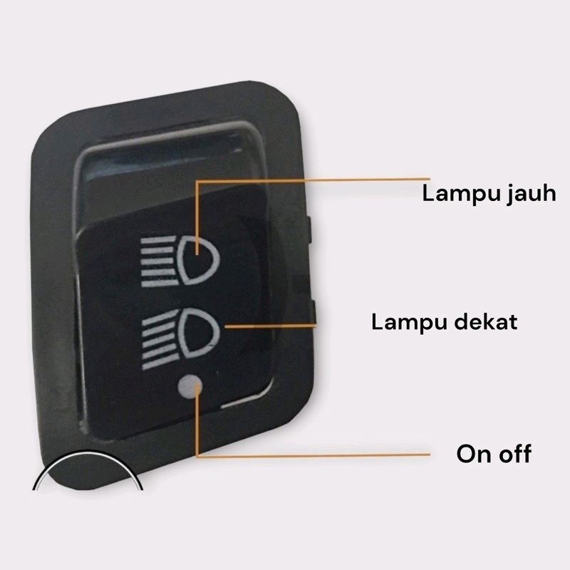 Jual TOMBOL SAKLAR DIMMER LAMPU MOTOR KOTAK 3 MODE ON OFF DIM JAUH 3 ...