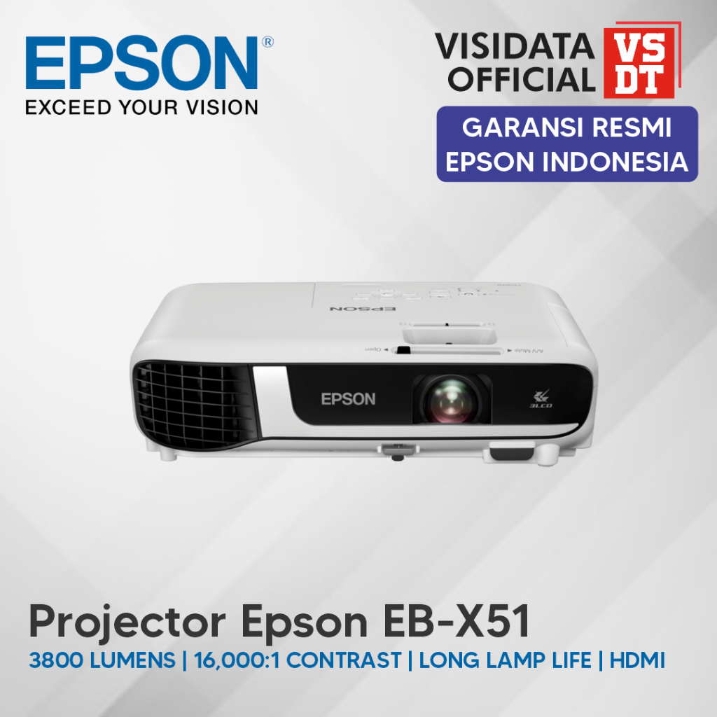 Jual Epson EB-X51 Projector EB X51 Proyektor XGA 3800Lumens Garansi ...