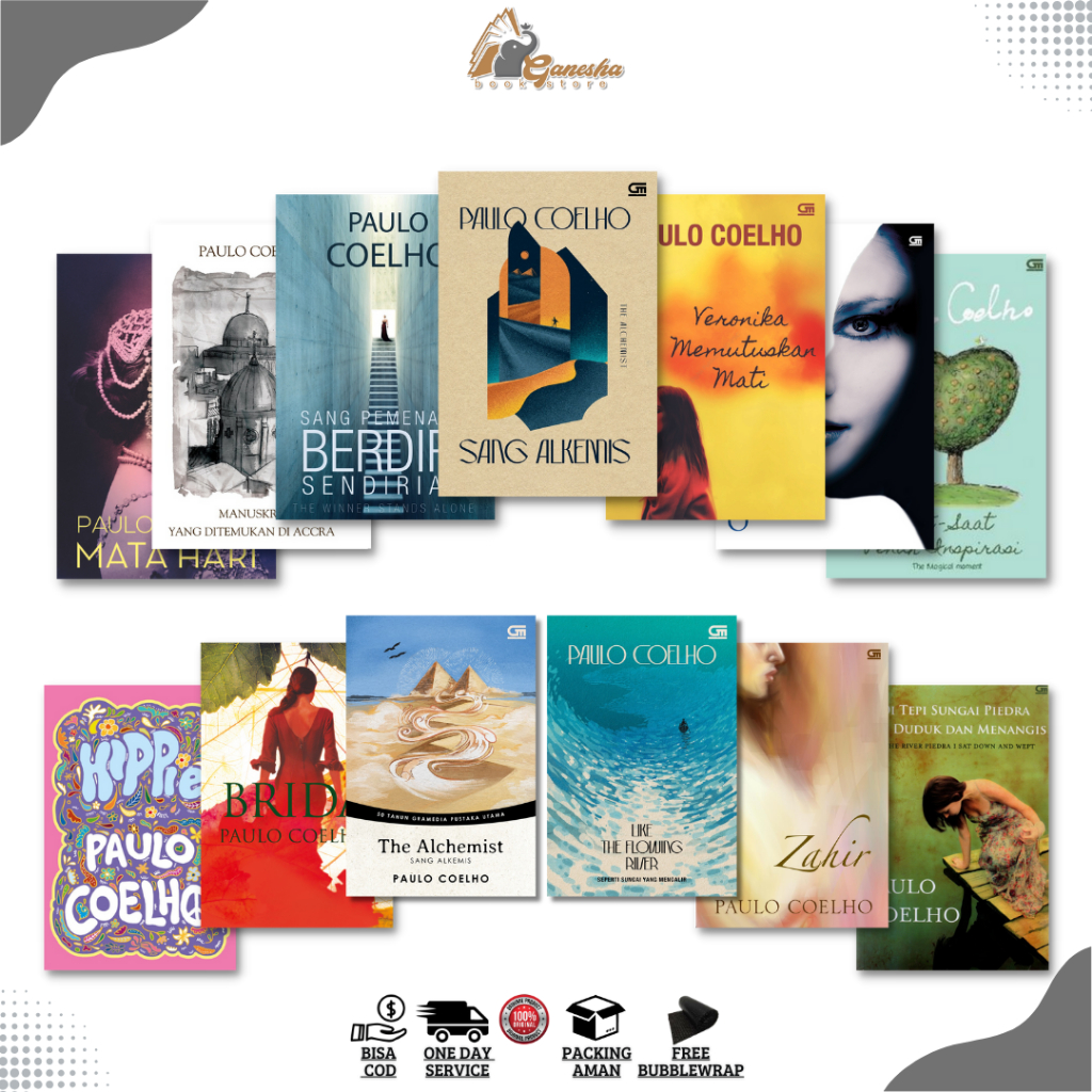 Jual Koleksi Novel Paulo Coelho : Sang Alkemis, Brida, Zahir, Hippie ...