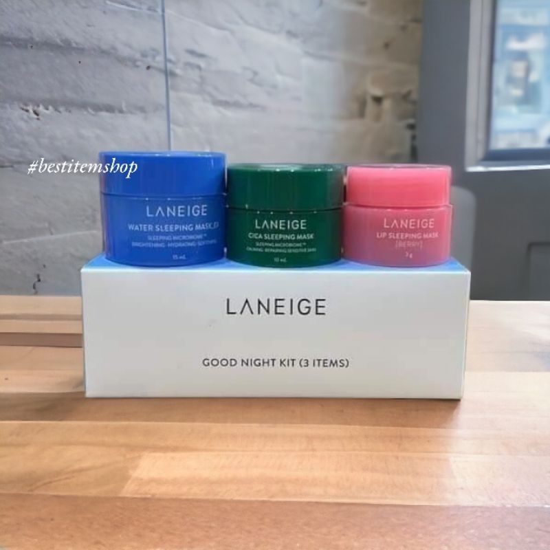 Jual laneige good night kit 3 items ( laneige wsm 15ml + cica sleeping ...