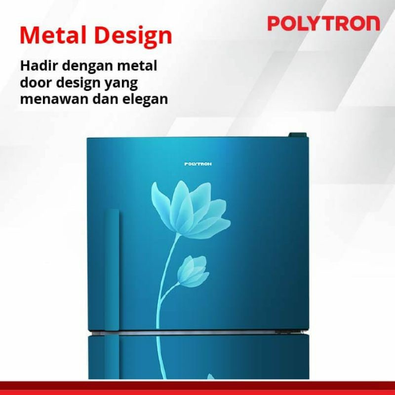 Jual Polytron PRB-219 Kulkas 2 Pintu Metalic Kapasitas 210 Liter ...