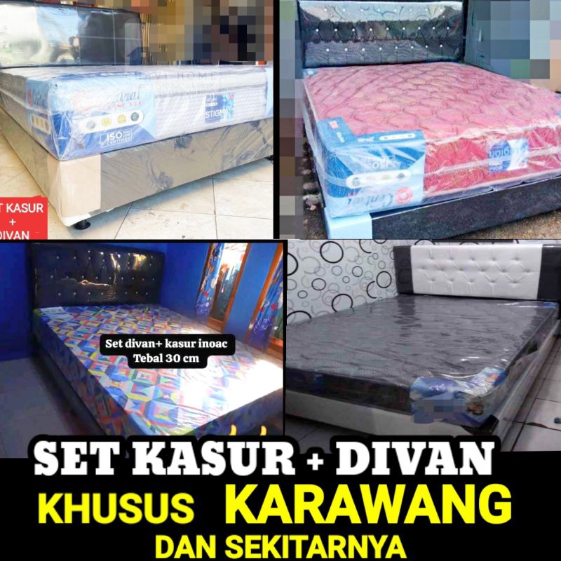 Jual SET KASUR DIVAN TEMPAT TIDUR 180 160 140 120 / SET DIVAN KASUR ...