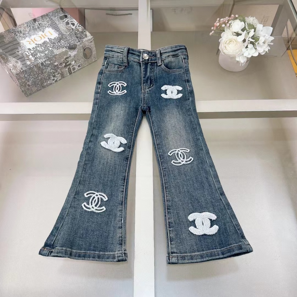 Jual Chanel 2024Ss Jeans Baru untuk Anak LakiLaki dan Perempuan