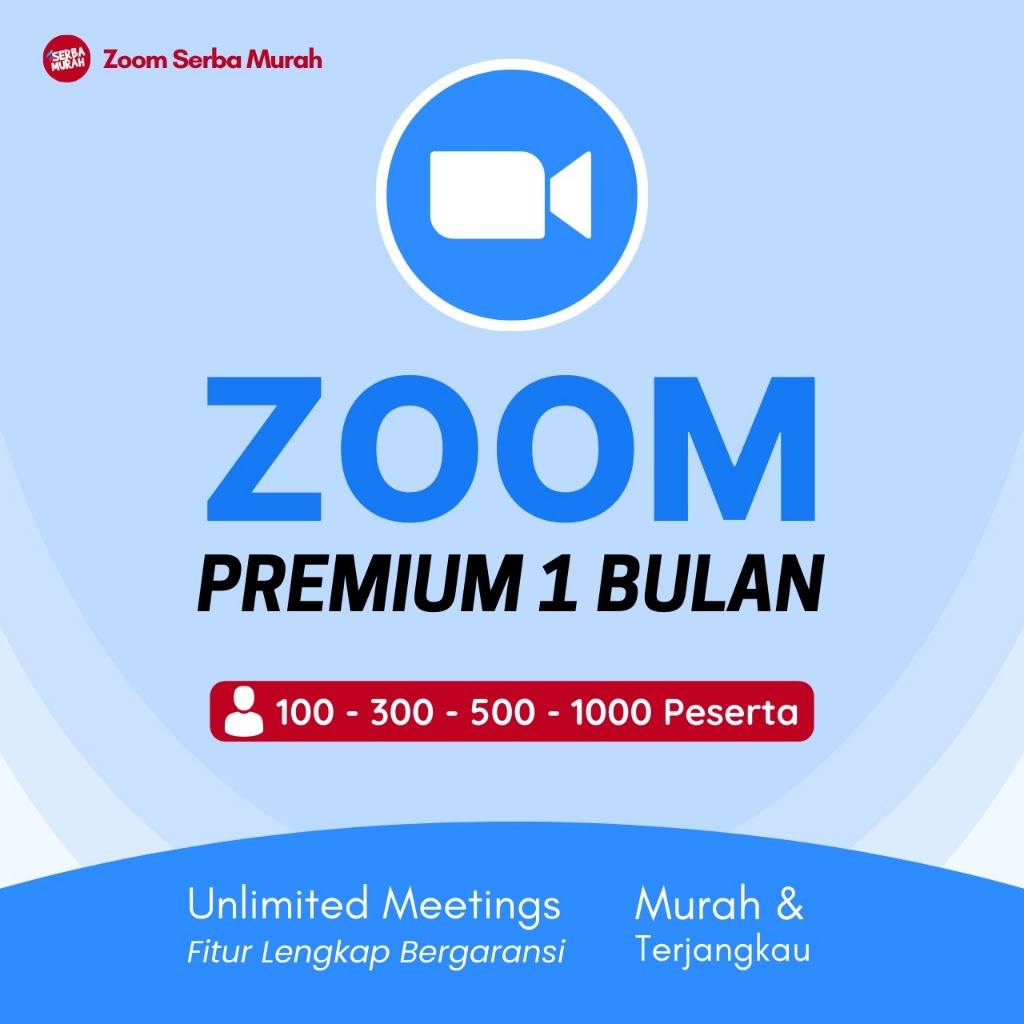 Jual Akun Zoom Meeting Premium 100 Peserta Harga Murah, Fitur Lengkap ...