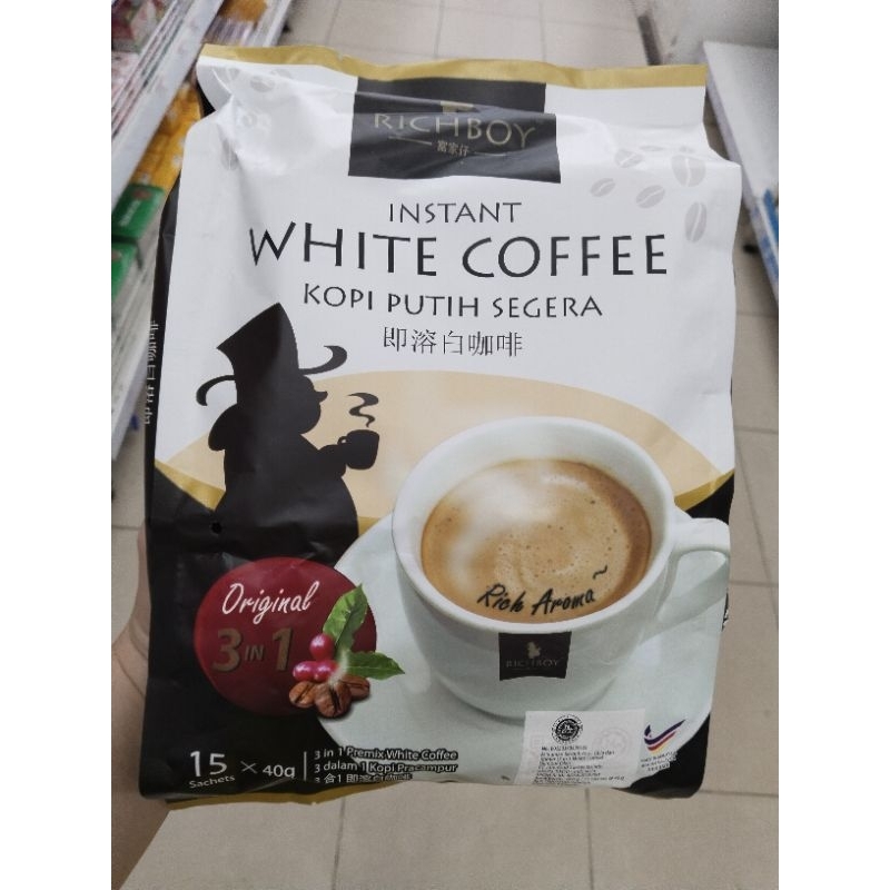 Jual RICH BOY instant White Coffee 3in1 Malaysia 15s x @40gr | Shopee ...