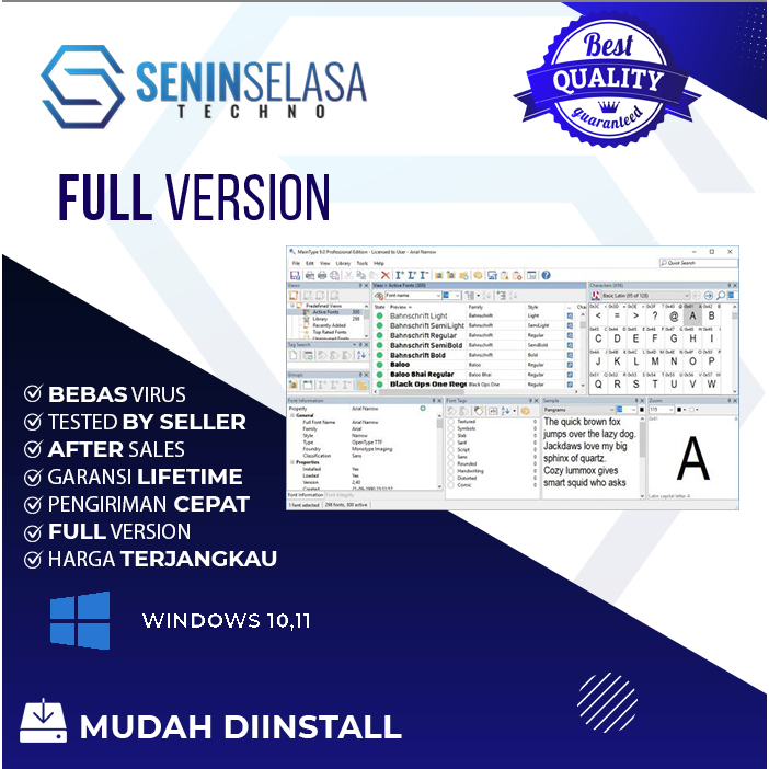 Jual Software Manajemen Font HighLogic MainType 12 [WIN] Shopee Indonesia