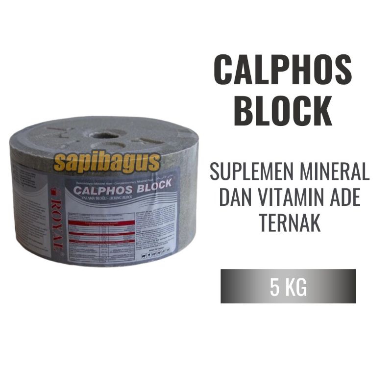 Jual Calphos Block - Suplemen Ternak Mineral Block Vitamin ADE 5 Kg ...