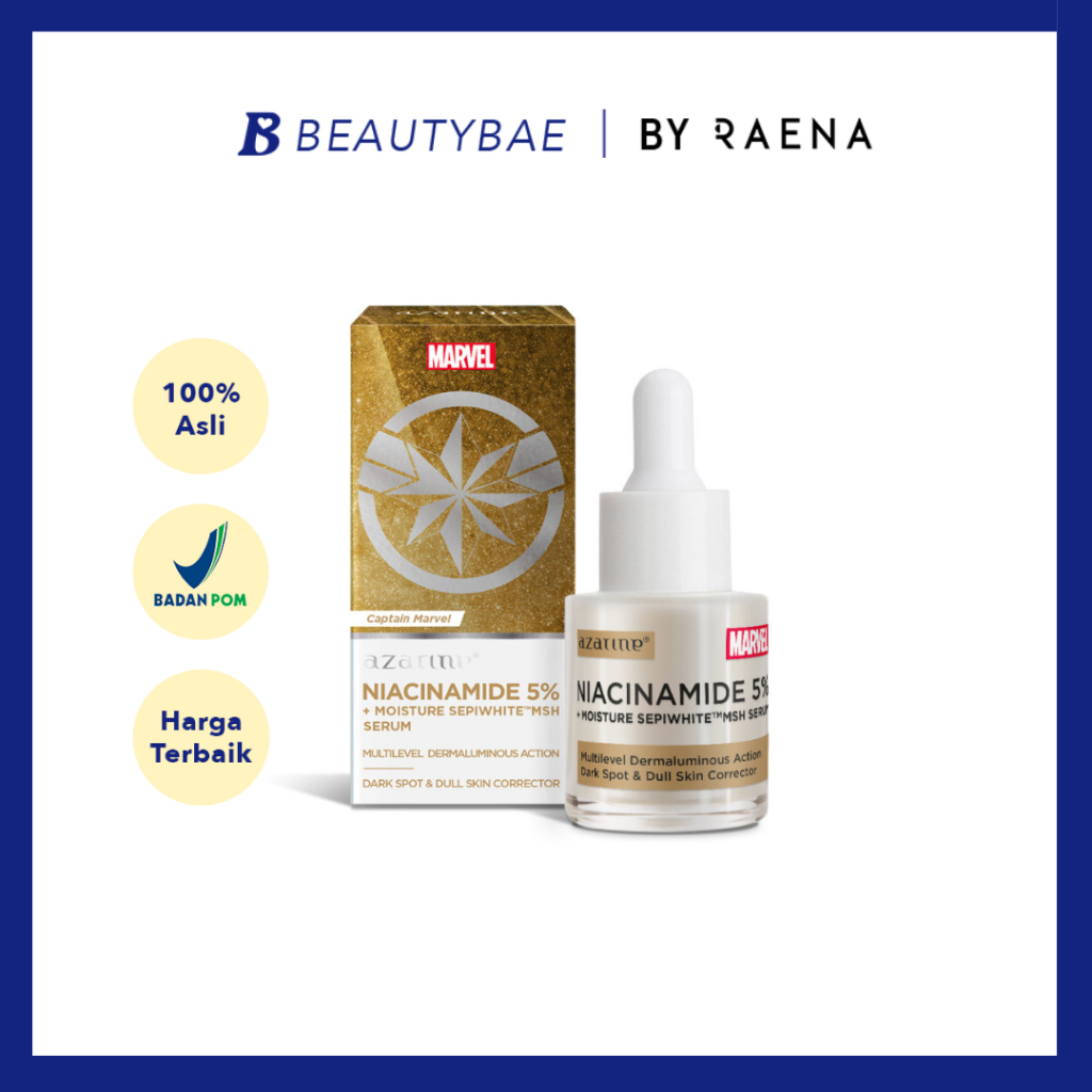 Jual Azarine Marvel Niacinamide 5% + Moisture Sepiwhite MSH Serum | 20 ...