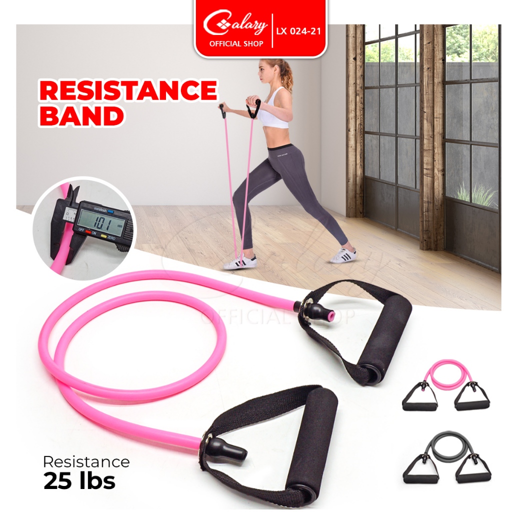 CALARY Resistance Bands Handle Pegangan Tali Elastis Stretching Olahraga Fitness 024-21