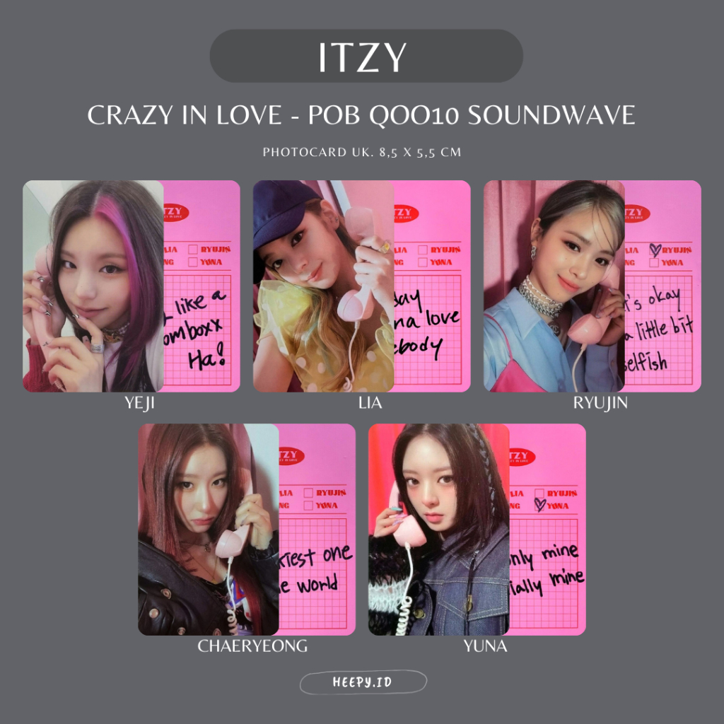 Jual [ITZY] UNOFFICIAL PHOTOCARD ITZY CRAZY IN LOVE | Shopee Indonesia