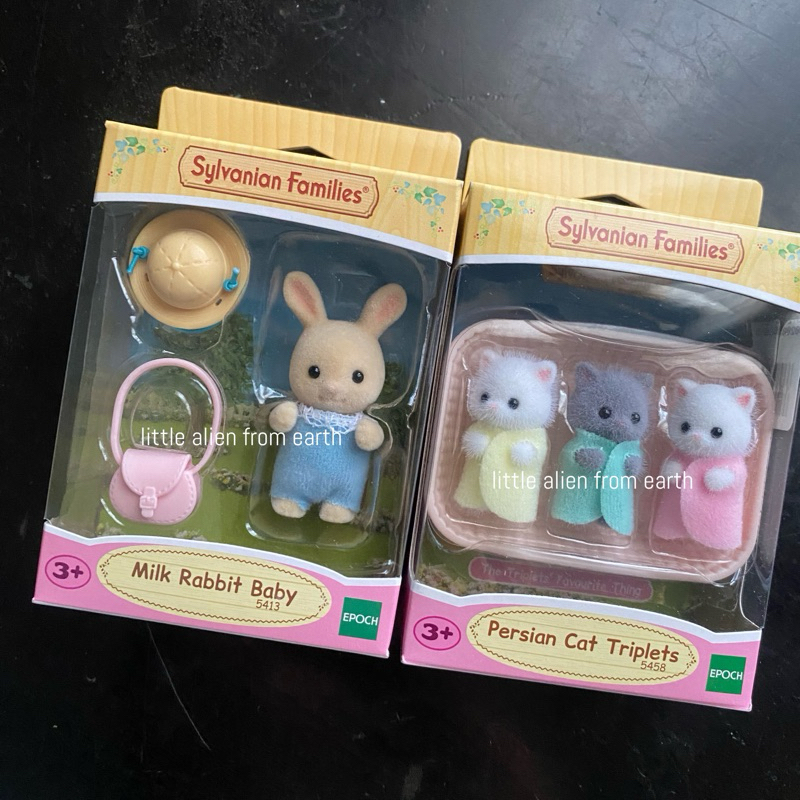 Jual READY sylvanian families persian cat triplets milk rabbit baby ...