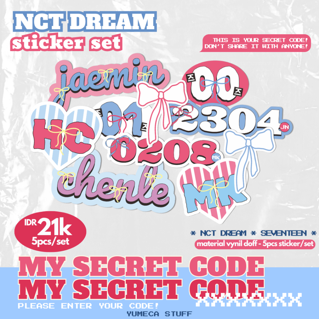 Jual (min. co 15k) DREAM SECRET CODE STICKER SET | Shopee Indonesia