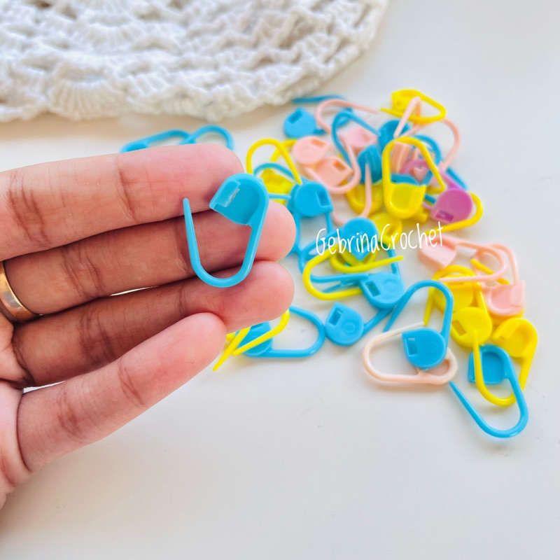 Jual Gebrina ~ 6 pcs Stitch Marker / Penanda Rajutan / Peniti Plastik ...