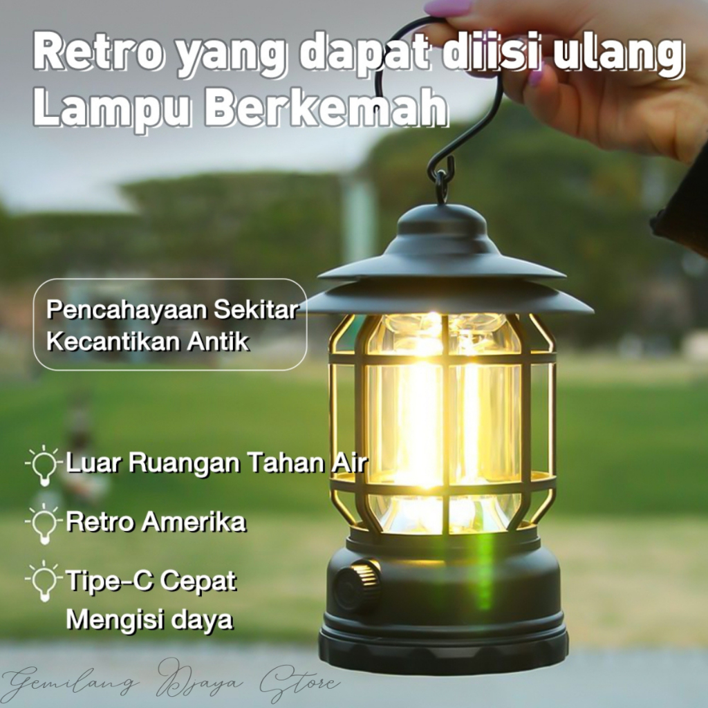 Jual Lampu Lentera Led Canping Lamp Cob Lampu Tenda Camping Tent Led Emergency Shopee