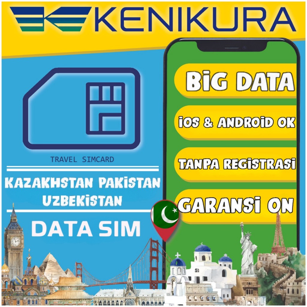 Jual Simcard Kazakhstan Pakistan Uzbekistan sim card kartu data ...