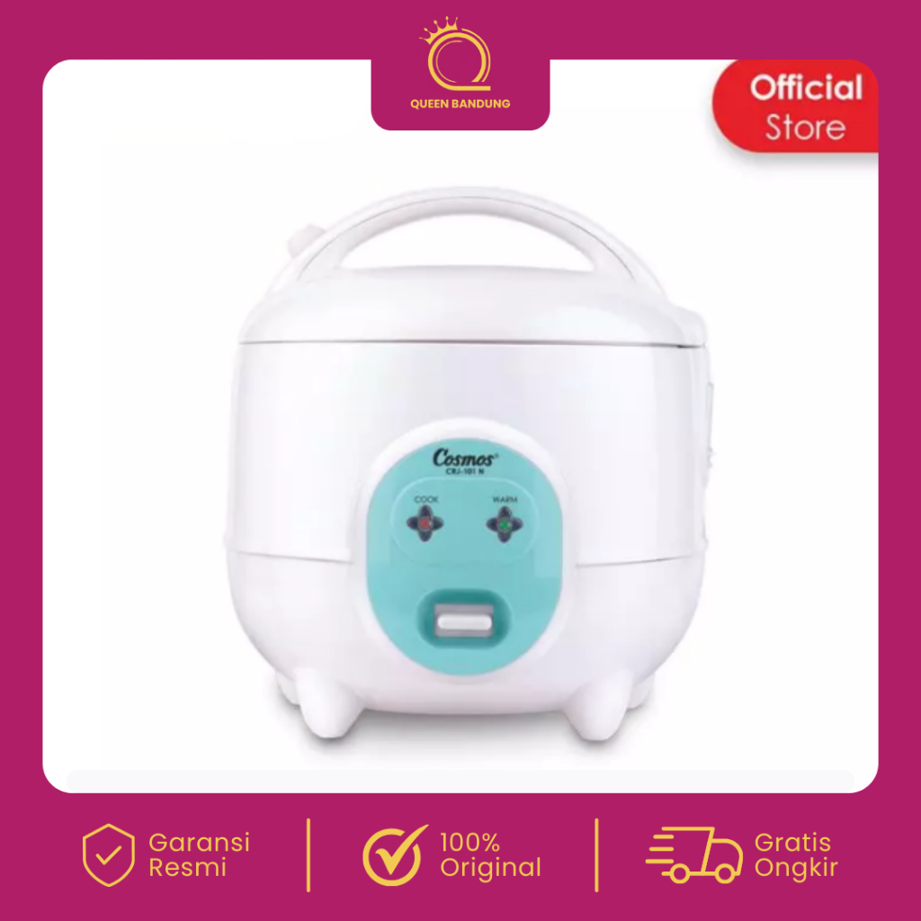 Jual Cosmos Rice Cooker Mini Non Stick 0.6 Liter CRJ-101 N Magic Com ...