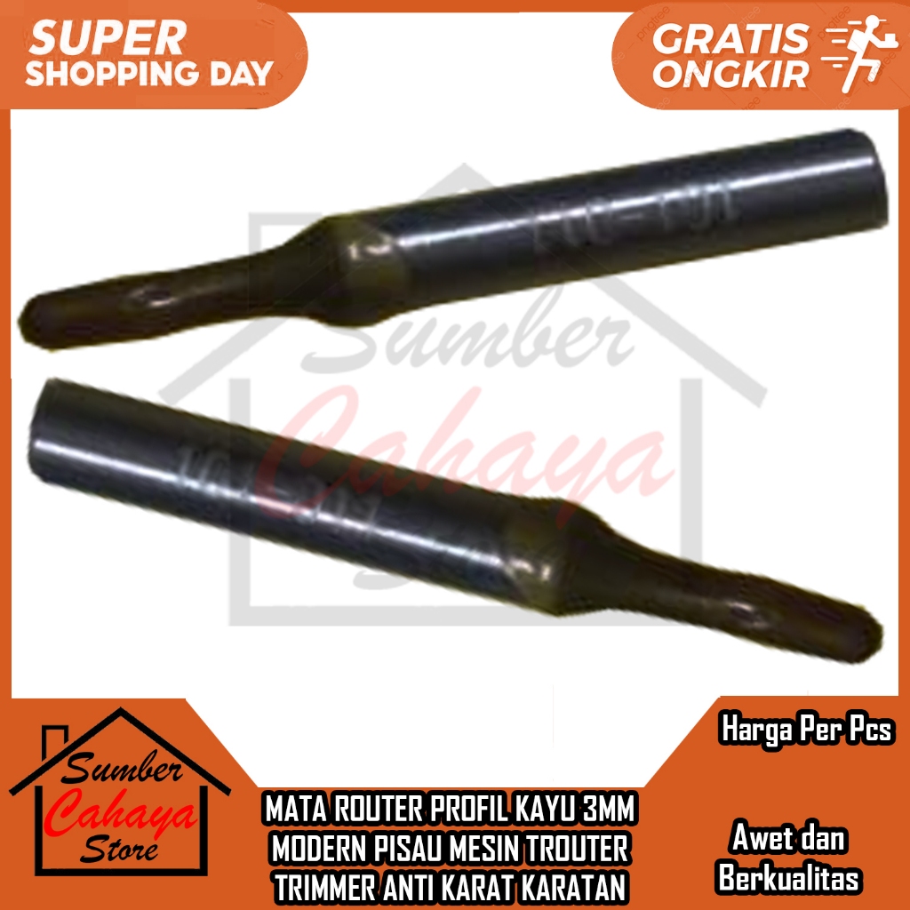 Jual Mata Router Profil Kayu 3mm Modern Mesin Trouter Trimmer Anti ...