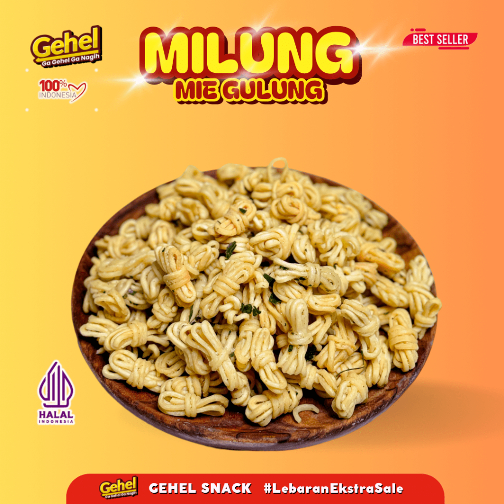 Jual GEHEL SPESIAL LAUNCHING MILUNG ORIGINAL ASIN JERUK 200GR, Mie Uwel ...