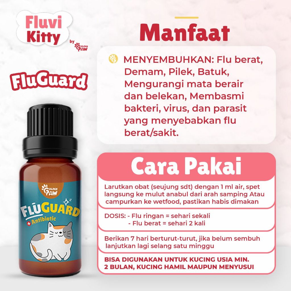 Jual Golden Paw Paket Fluvi Kitty (Perawatan akan flu dan segala ...