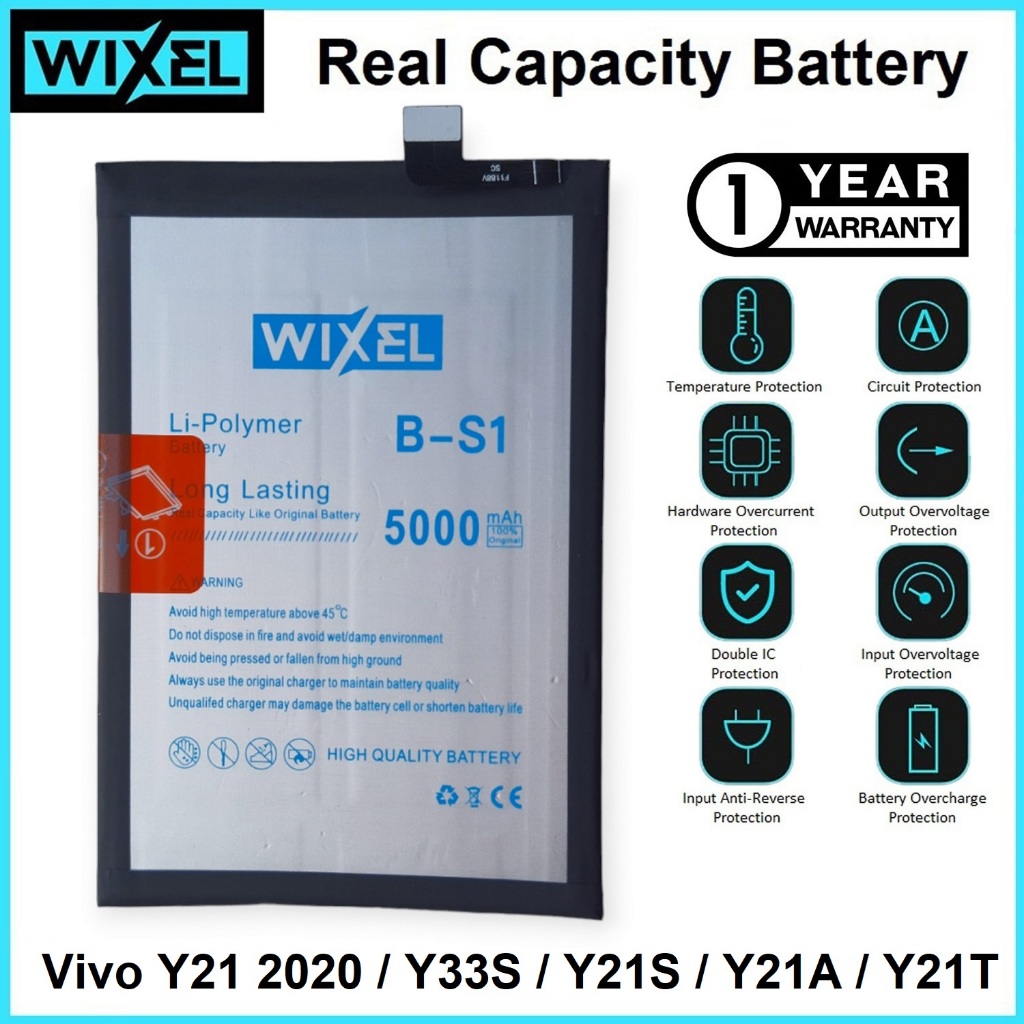 Jual WIXEL Baterai Vivo Y21 2020 / Y33S / Y21S / Y21A / Y21T B-S1 BS1 ...