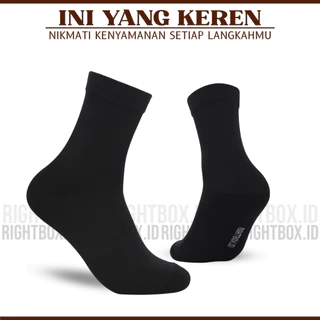 Rightbox ID, Kaos Kaki Pria, Kantor Polos, Pendek Setengah Betis, One Size Dewasa