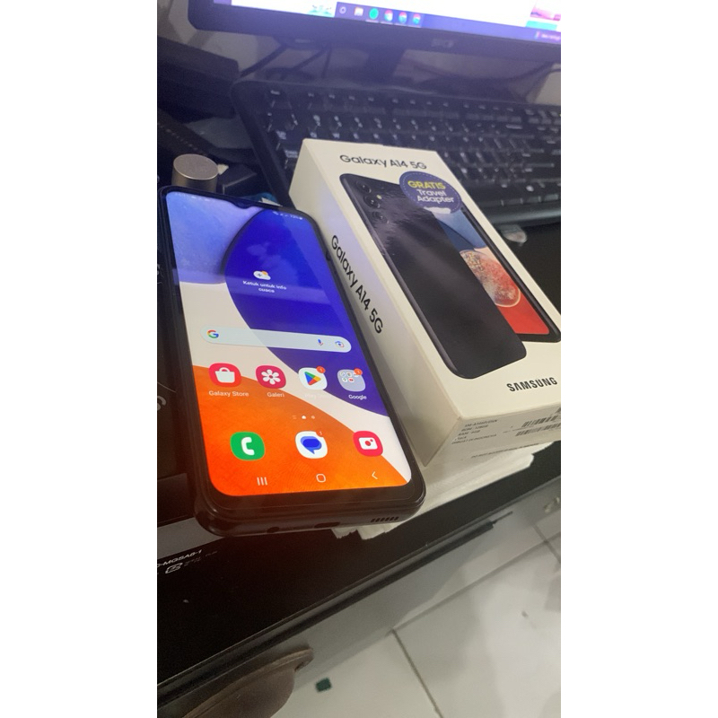 Jual second like new [ Samsung A14 5G ] Pembelian tgl 15 april 2024 Shopee Indonesia