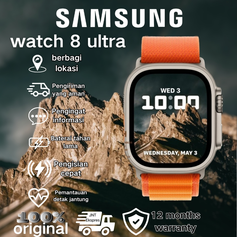 【SAMSUNG】Galaxy smartwatch ultra jam tangan pria wanita bluetooth  telephone watch fitness tracker calorie heart rate blood pressure blood  sugar