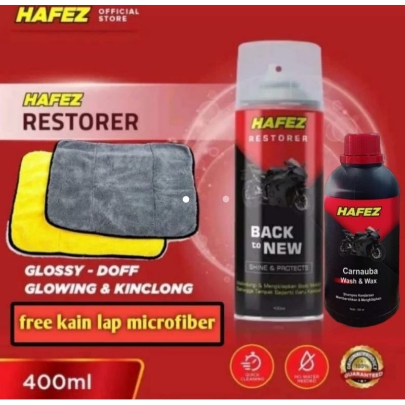 Jual Hafez restorer pembersih pengkilab motor mobil 400ml original ...