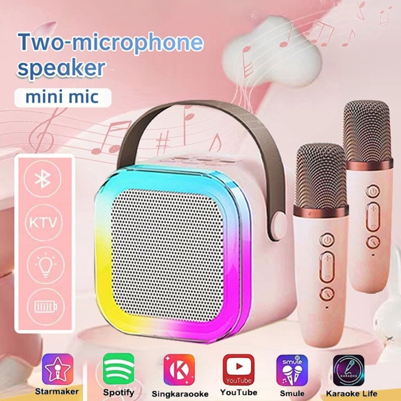 BELLA K12 Bluetooth Mini Speaker Karaoke Speaker Portable with MIC  Bluetooth MP3 Player Full Bass Wireless Karaoke