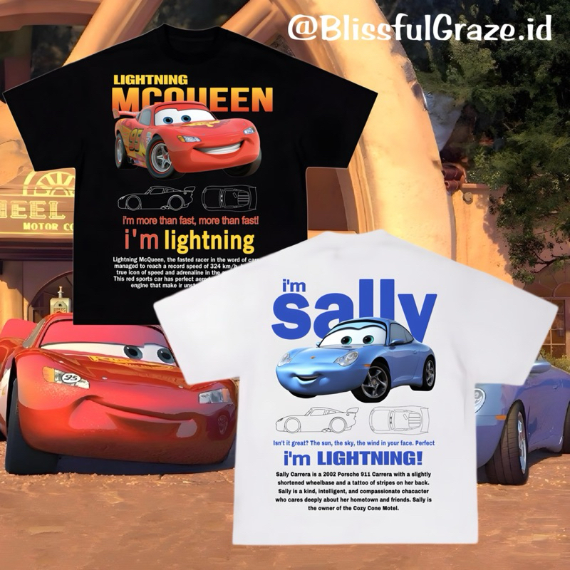 Jual Tshirt Mcqueen And Sally | Lightning Mcqueen | Tshirt Couple ...