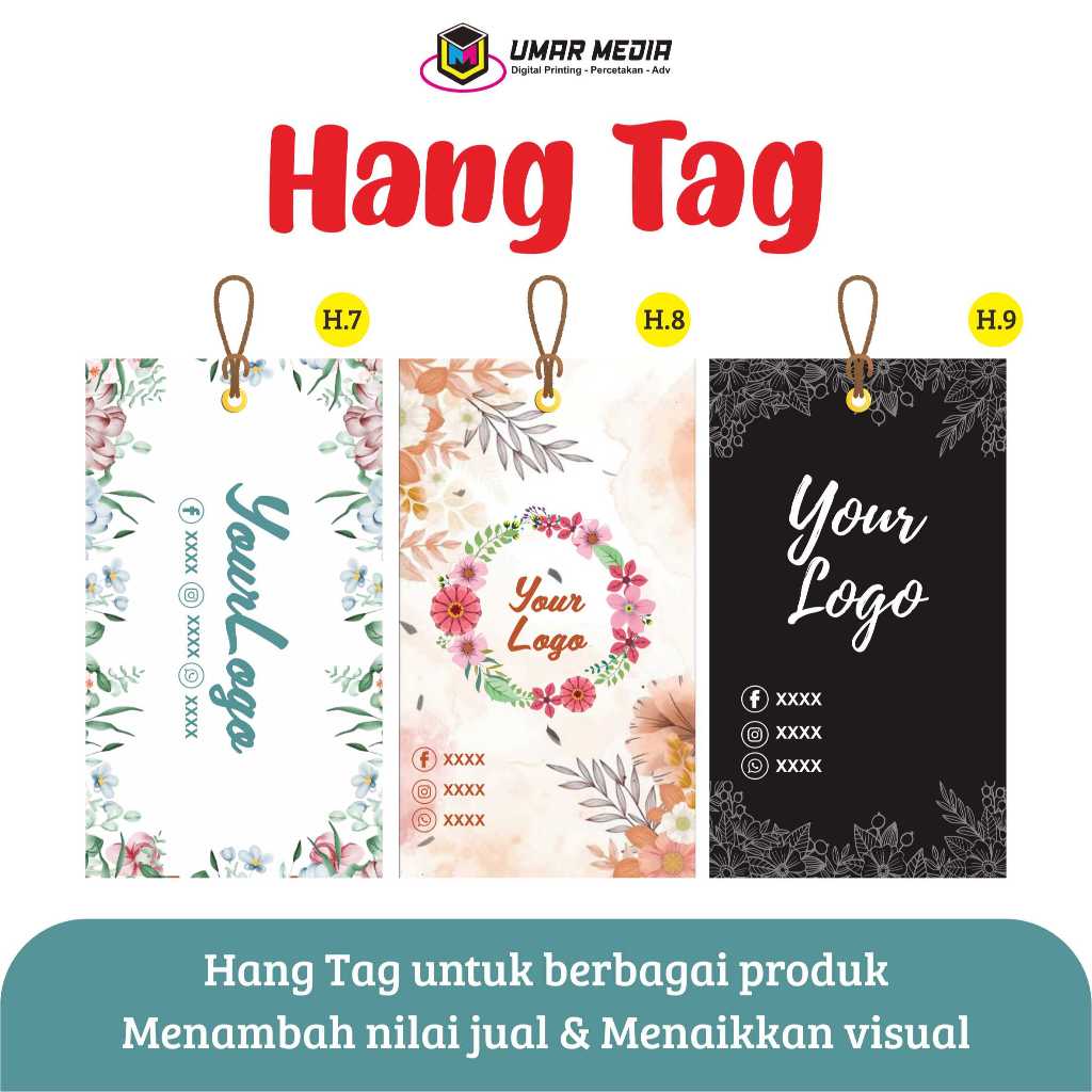 Jual Hang Tag Produk Jualan pricetah Label Baju kertas Harga Hampers ...