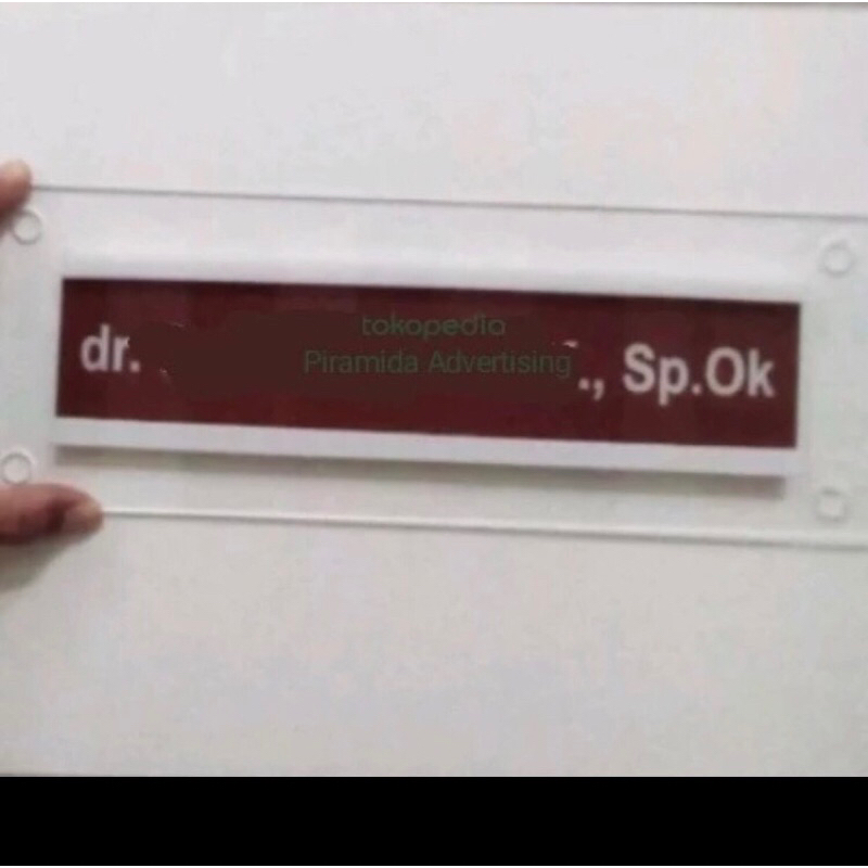 Jual Sign sliding nama dokter ruang kantor rumah sakit klinik | Shopee ...