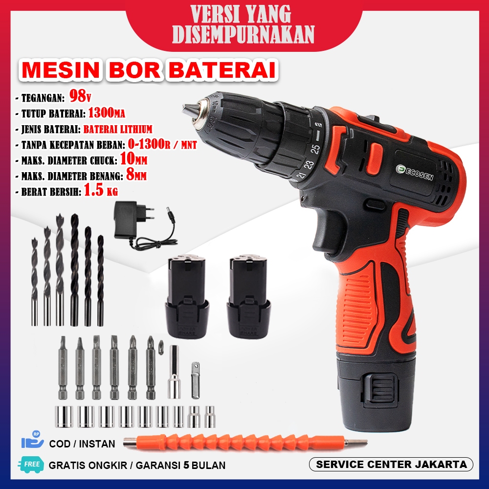 Jual Mesin Bor Baterai Tangan Bor Listrik Bor Cas Bor Batrai Cordless Power Drills Baterai