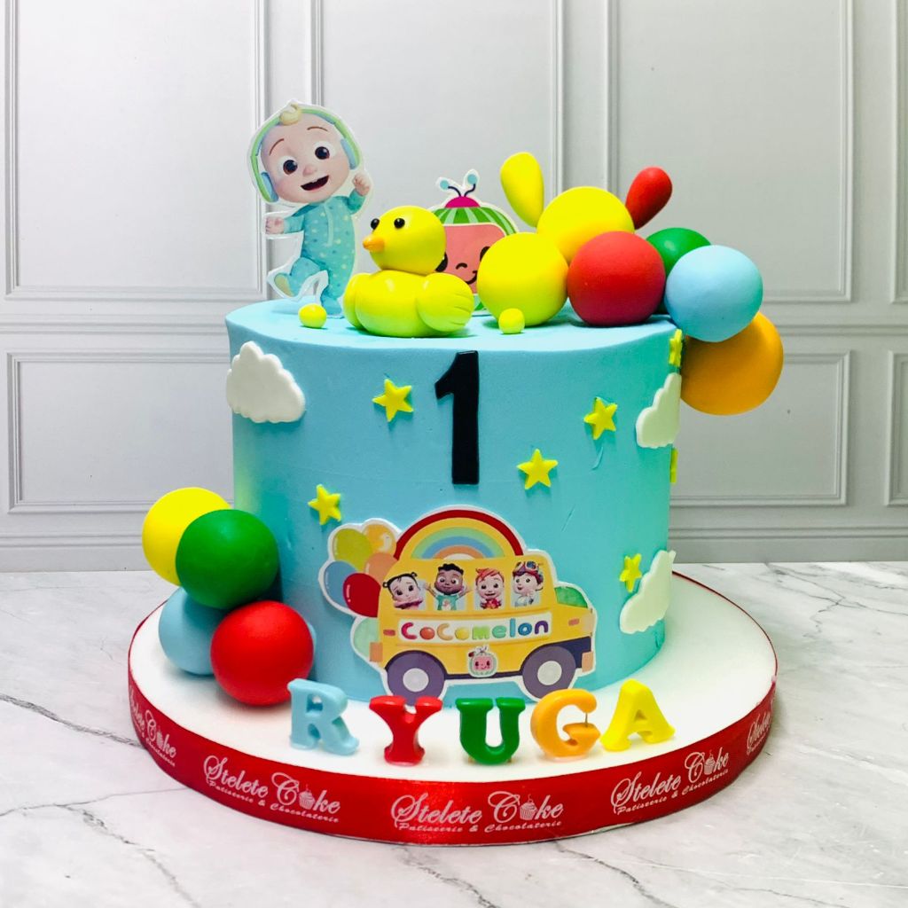 Jual Cake Cocomelon Birthday / Kue Ultah / Custom Cake Karakter ...