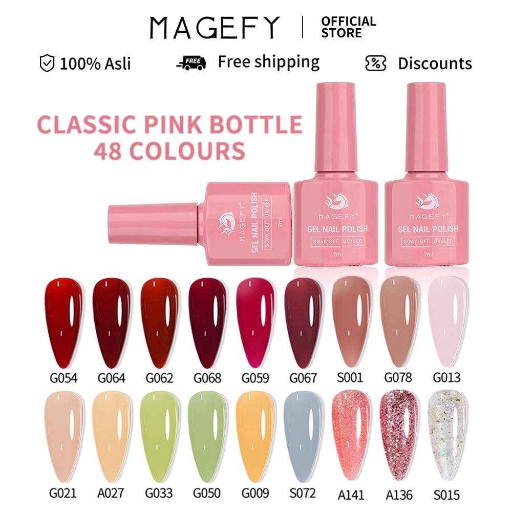 Jual MAGEFY Kutek Gel Uv Led Gel Polish Soak Off Kuteks Gel Nail Polish