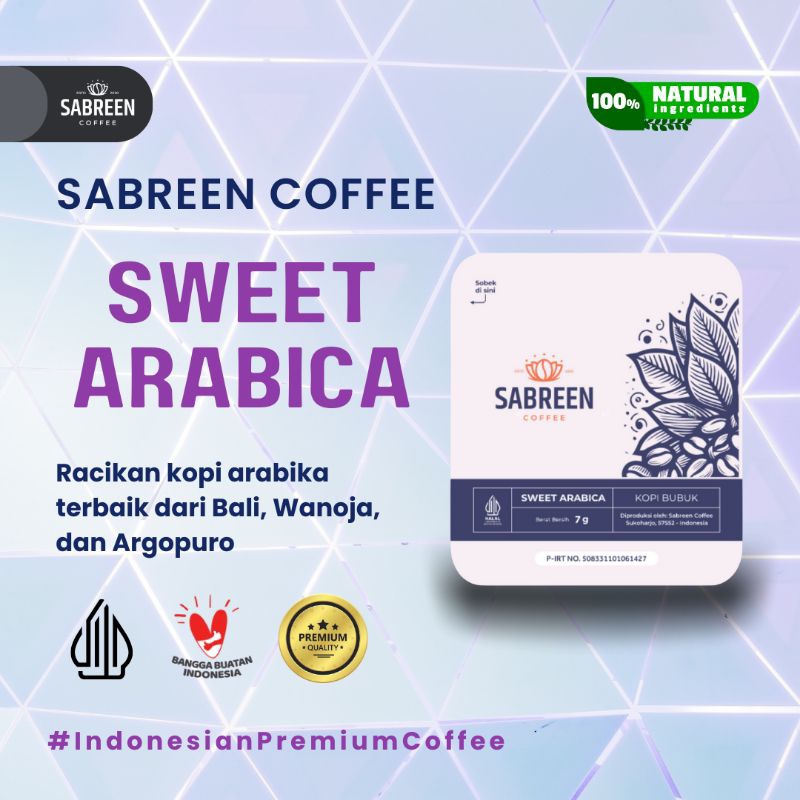 Jual Kopi Bubuk Premium Sabreen Coffee Sweet Arabica Renceng (5 Sachet ...
