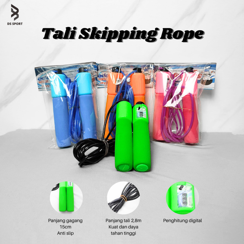 Jual Tali Skipping Lompat Tali Jump Rope dengan Penghitung Otomatis ...