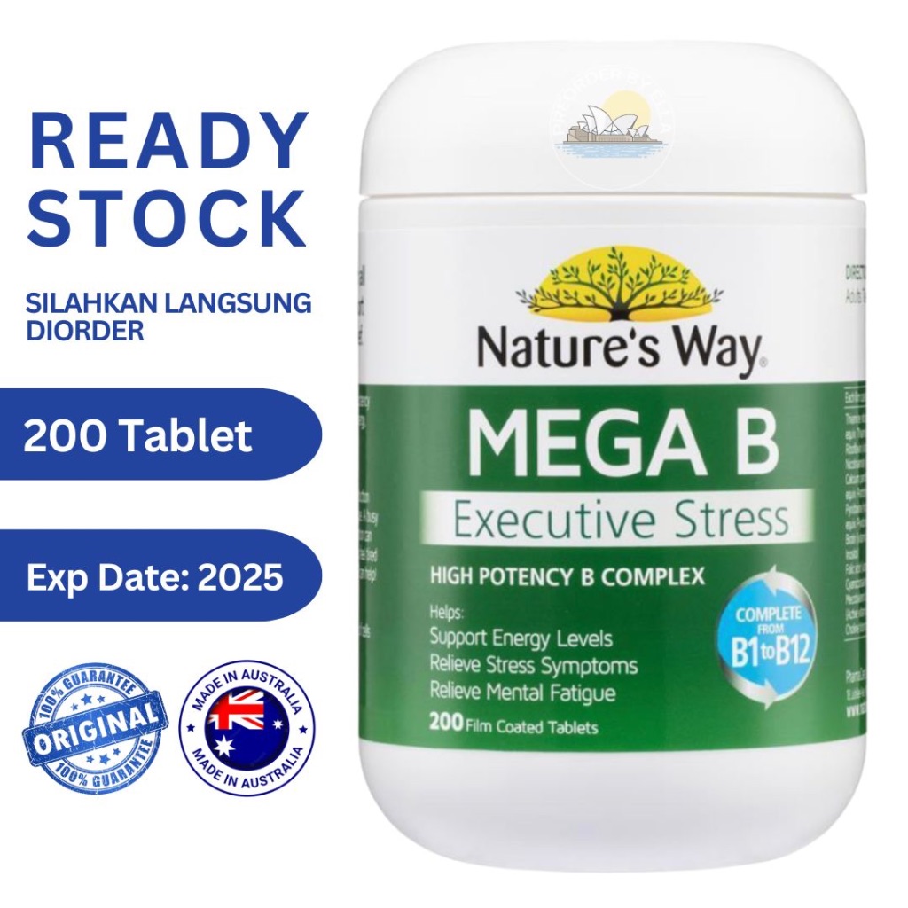 Jual Nature's Way Mega B Executive Stress 200 Tablets Vitamin B
