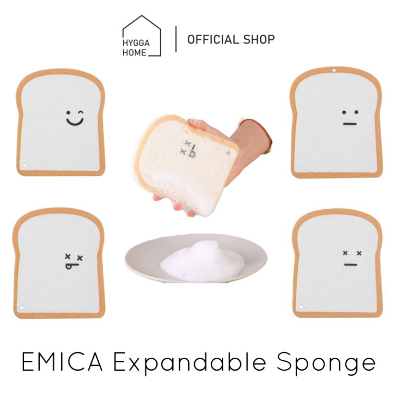 Jual Hygga Home EMICA Spons Cuci Piring Motif Roti Lap Panci Dapur Lap ...