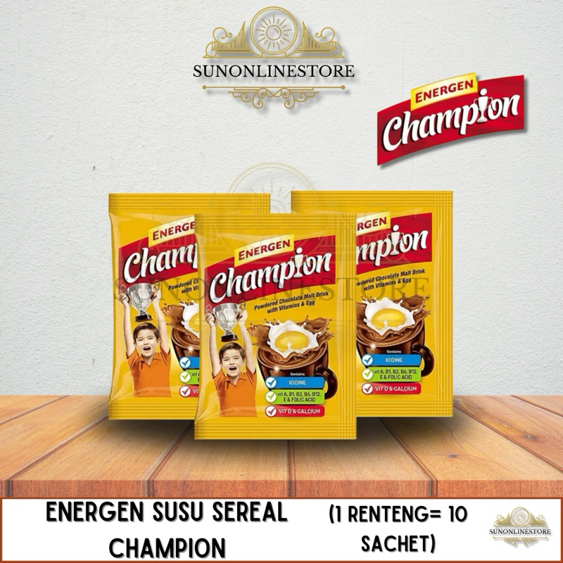 Jual Energen Susu Sereal Champion 1 Renteng (10 Sachet) | Shopee Indonesia