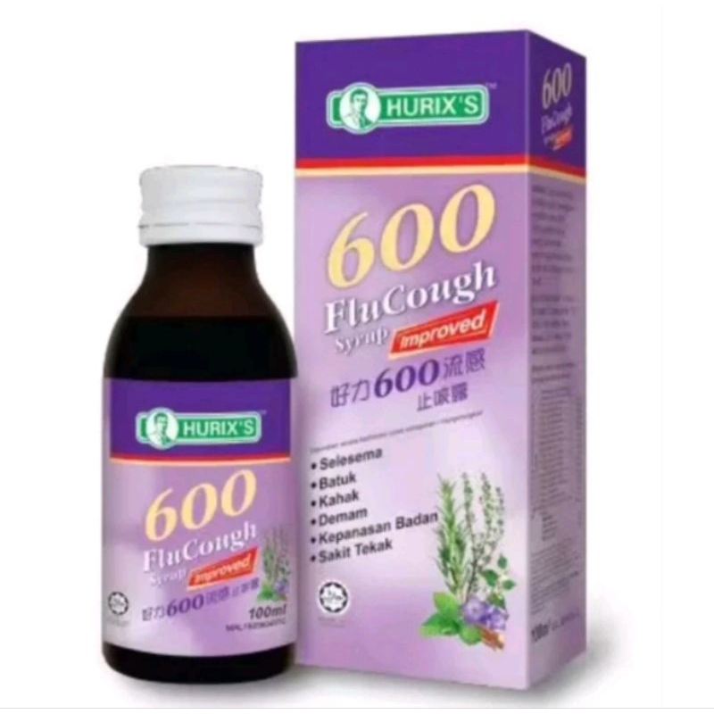 Jual HURIX'S 600 FLU COUGH 60ml | OBAT BATUK PILEK HERBAL | MALAYSIA ...