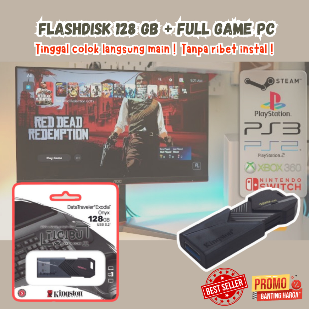 Jual Flashdisk 64 & 128 GB Full Isi Game PC (Langsung Play) | Shopee ...