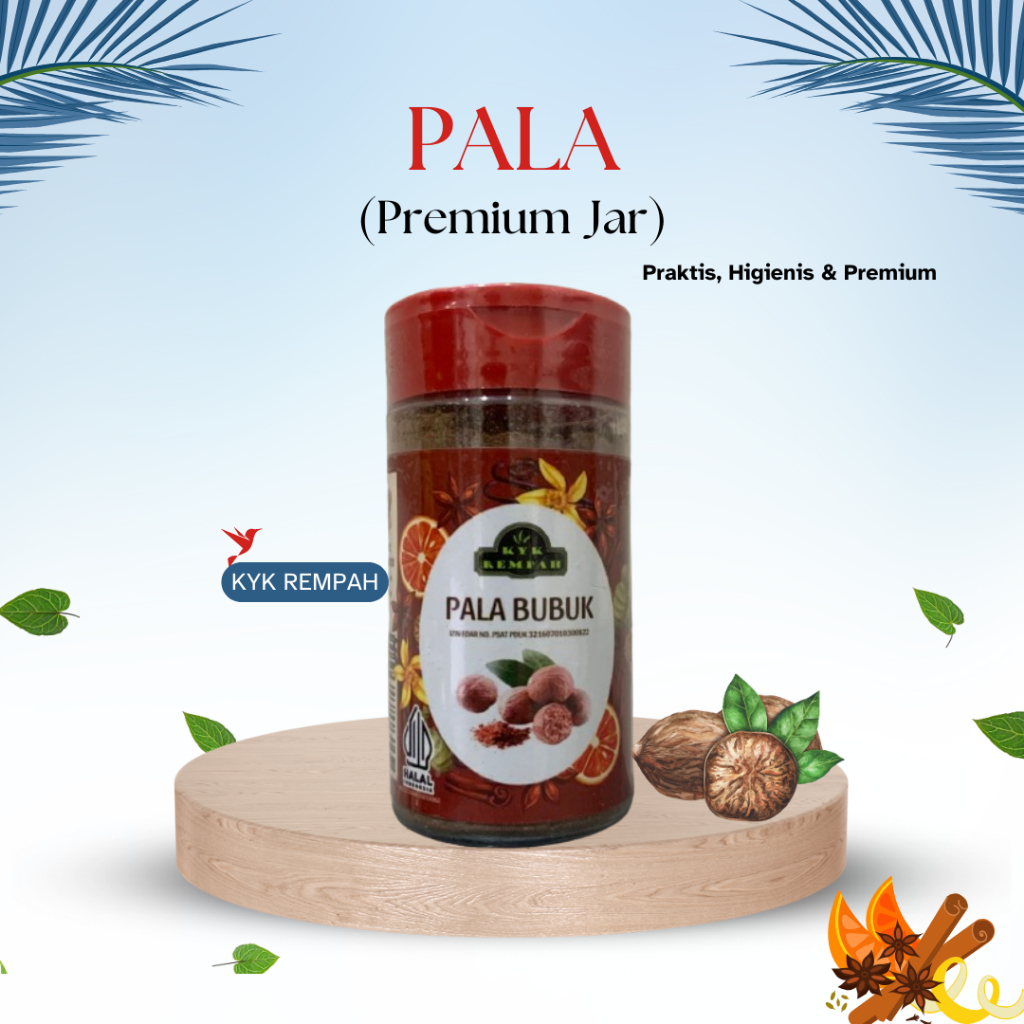 Jual Pala Bubuk Premium JAR | Nutmeg Powder | Bumbu Dapur Praktis | KYK ...