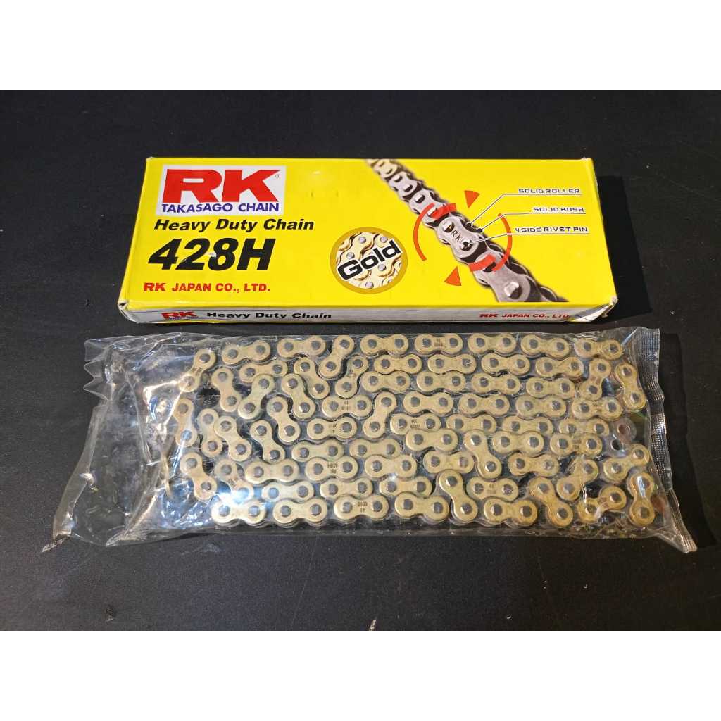 Jual Rantai RK Takasago 428 HSLT 140L GOLD HEAVY DUTY Original RK Chain ...