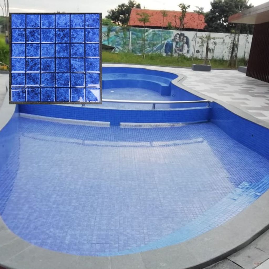 Jual Keramik Roman 30x30 Pwa 33712 Kw 1 Dpasipic Blue Navy Grade A Keramik Kolam Renang Shopee