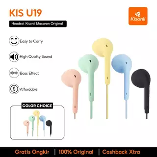 Headset Kisonli U19 Macaron Original High Quality Super Bass